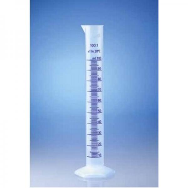 德國VITLAB 帶藍色凸起刻度量筒 PP B級 646081